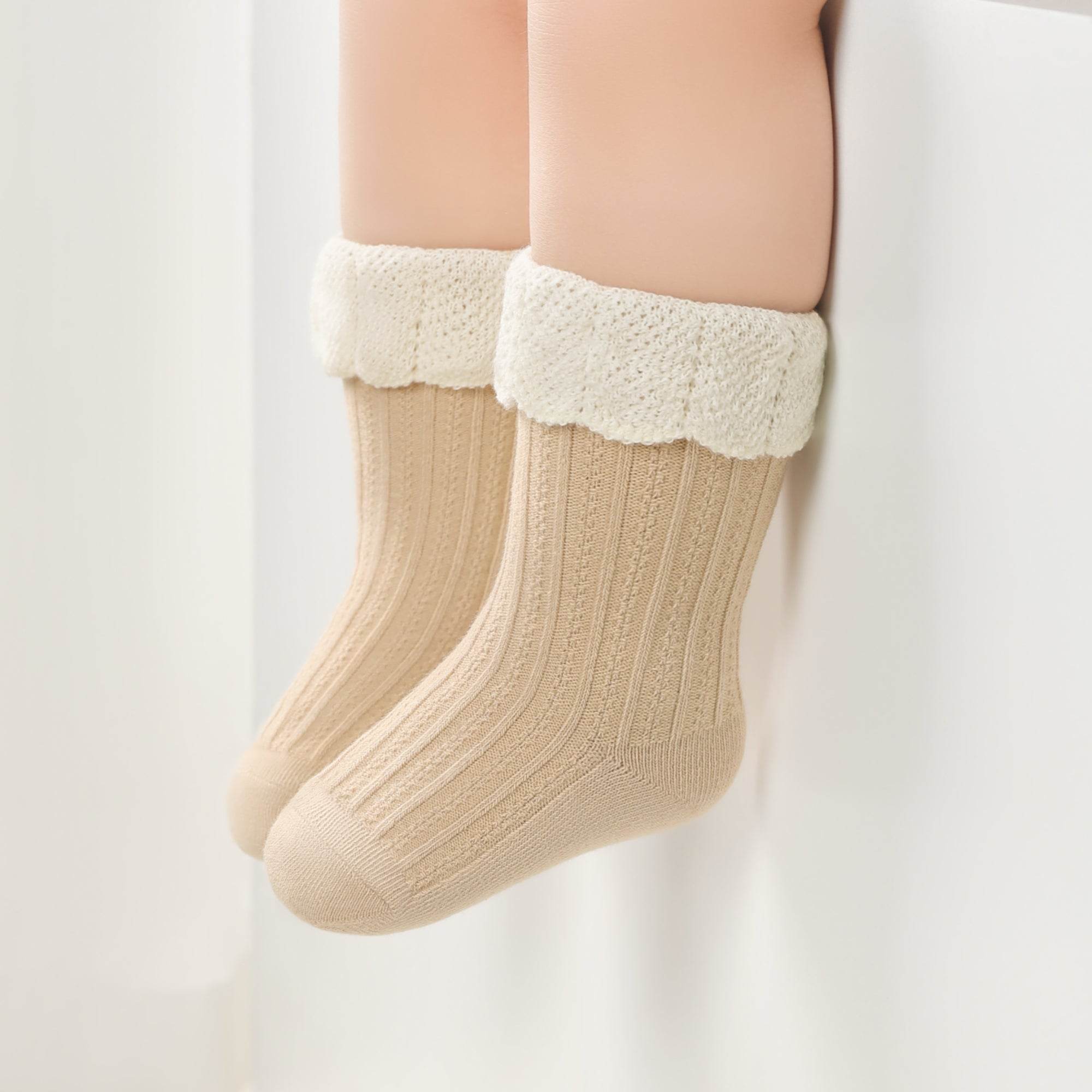 Babies Scalloped Cuff Socks-3 Pack - Weavasocks