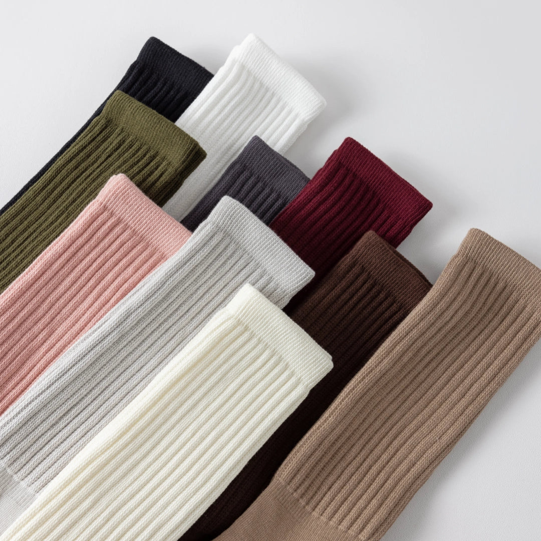Women's Terry-Lined Pilates 92% Cotton Socks - product photo showing cushioned comfort