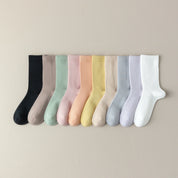 Women's 97% Cotton 6.6" Essential Crew Socks - product photo showing soft cotton comfort