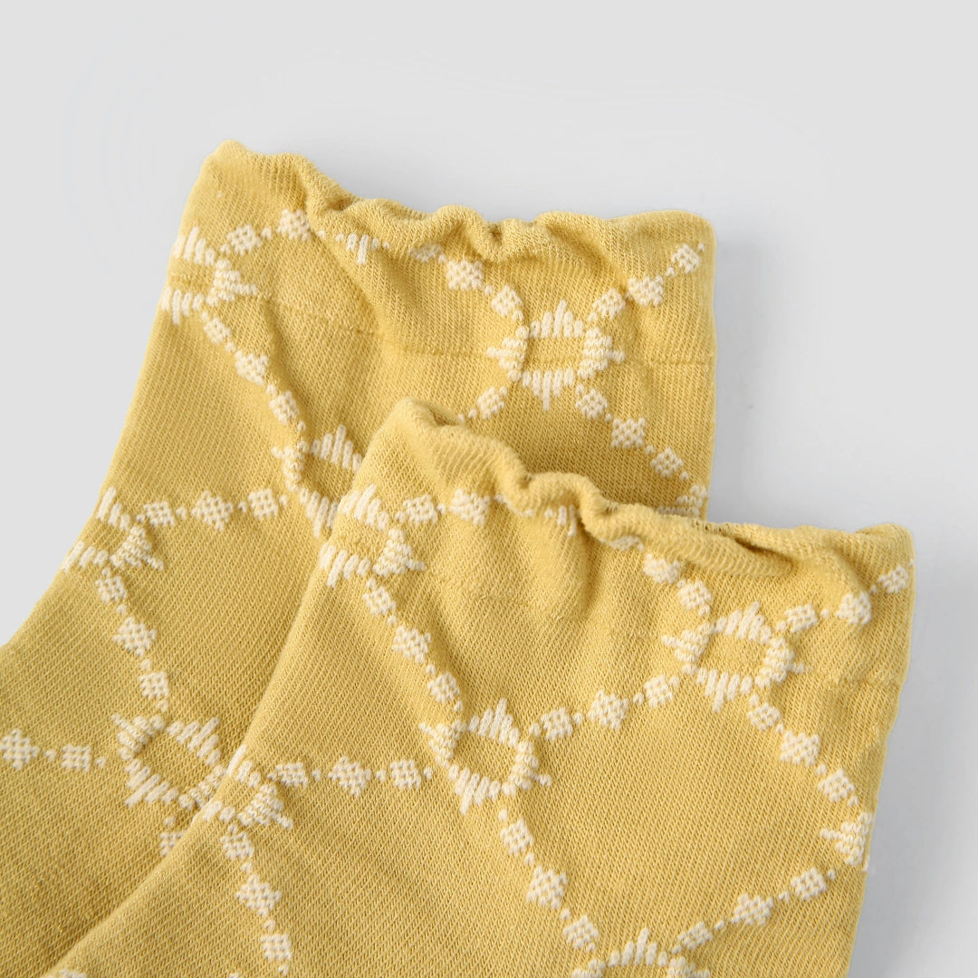 Retro Bloom Floral Relief Ankle Socks 3-Pack