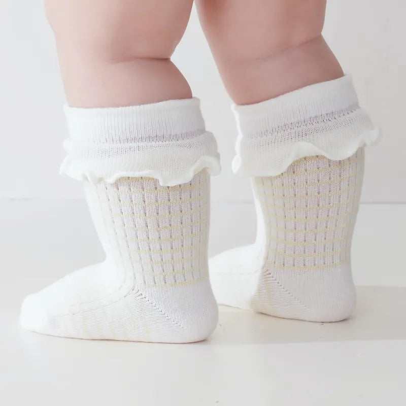 Babies' Ruffled Crew Socks-4 Pairs
