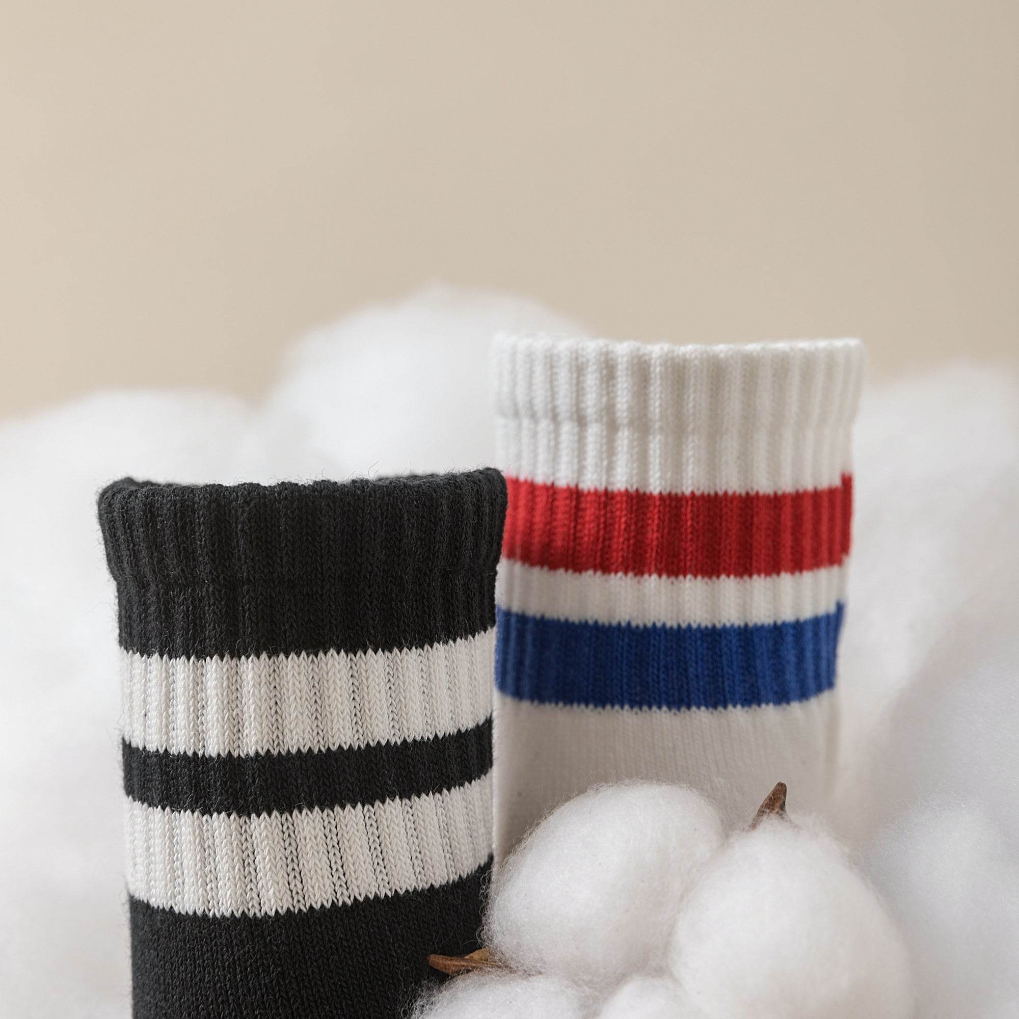 Men's Retro Stripe Ankle Socks-5 Pack