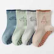 Baby’s First Journey Floor Socks with Full Grip 4-Pack