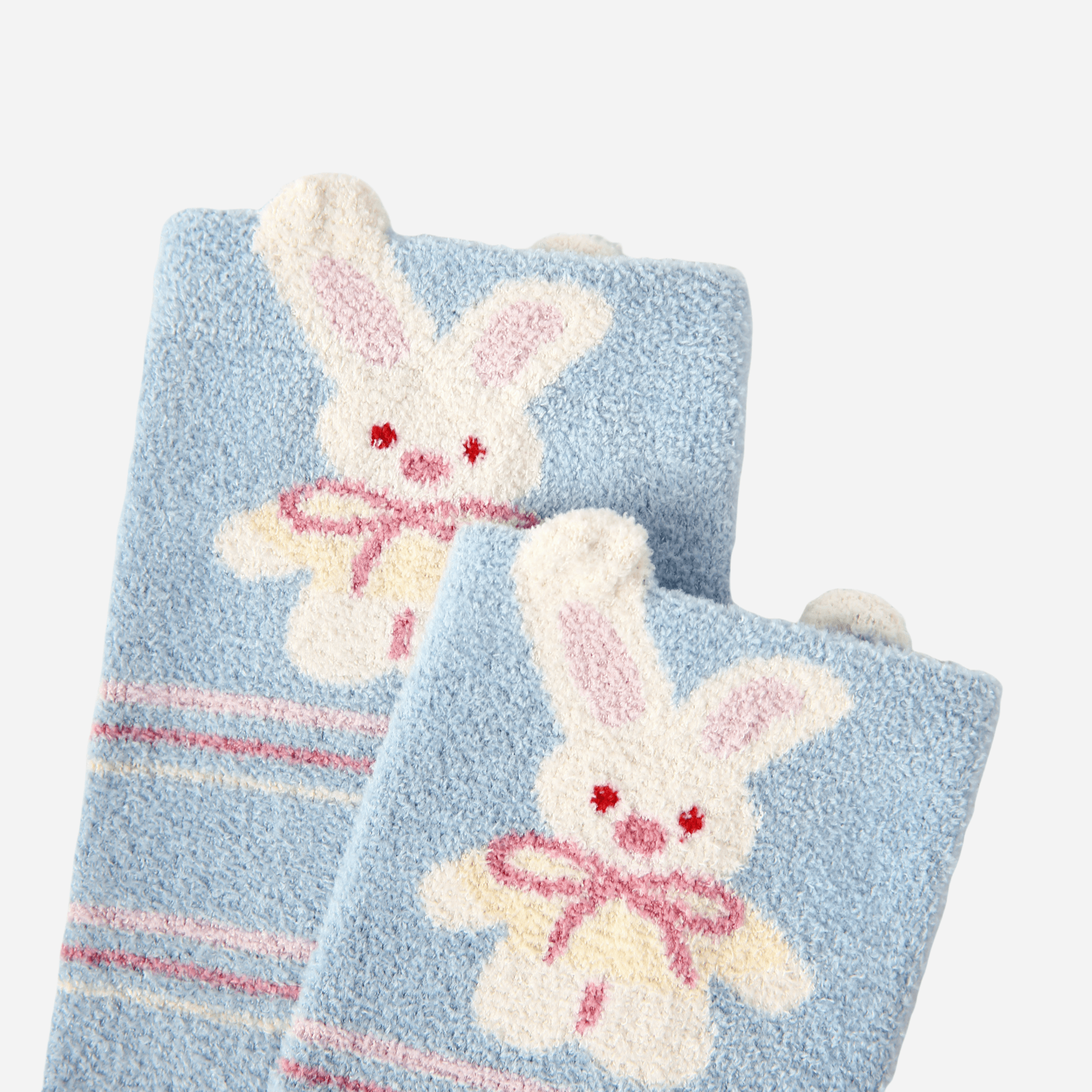 Women's Fuzzy Bunny & Bear Crew Socks - 3 pairs