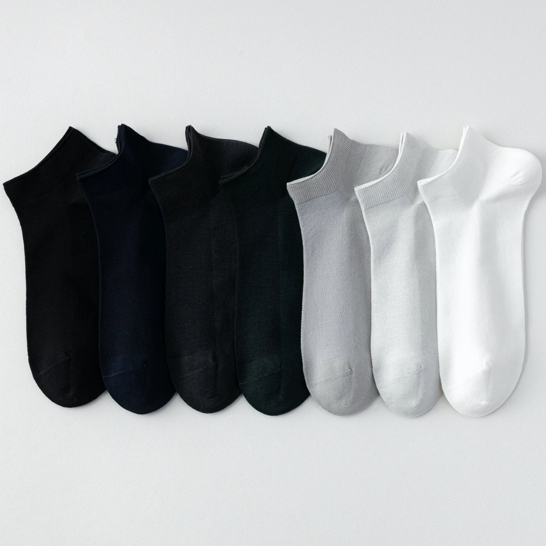 Men's 99% Supima® Cotton Breathable Mesh Low Cut Socks - product photo showing breathable mesh comfort