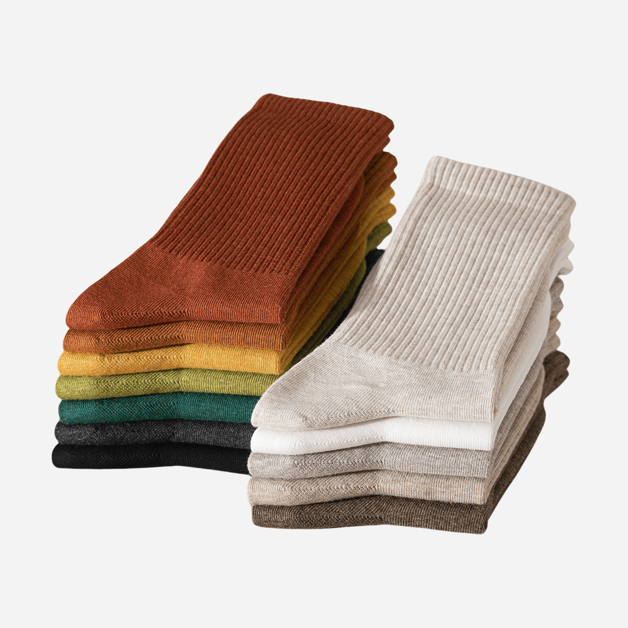 Women's Classic Cotton Ribbed Socks - 5 pairs
