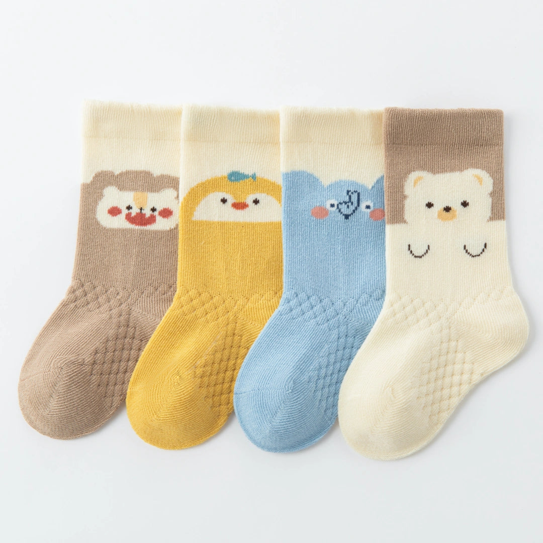 Baby’s Nordic Animal Crew Socks 4-Pack