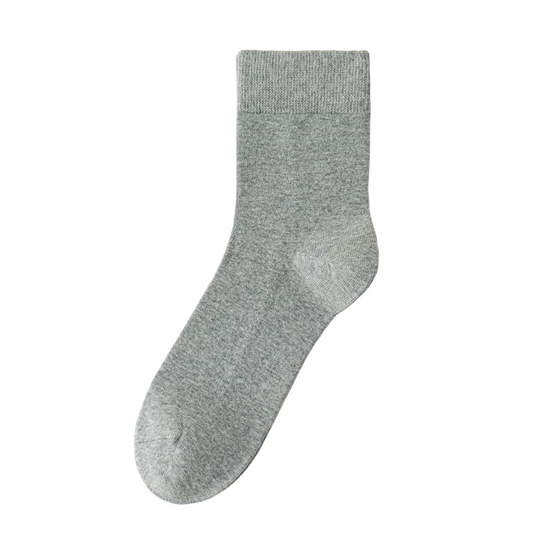 Men's 98% Cotton Heathered Business Crew Socks