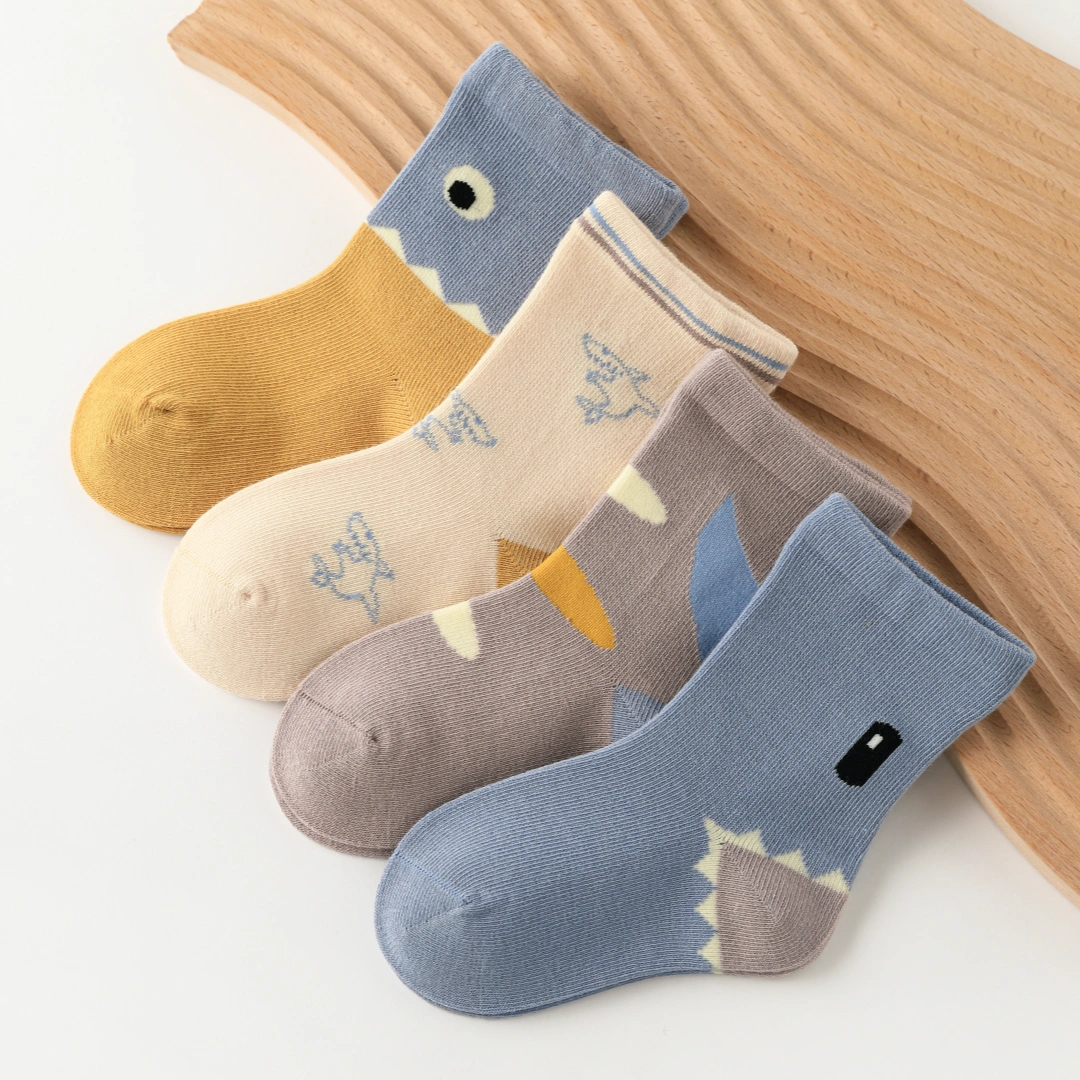 Baby’s Ocean Shark & Geometric Socks 4-Pack