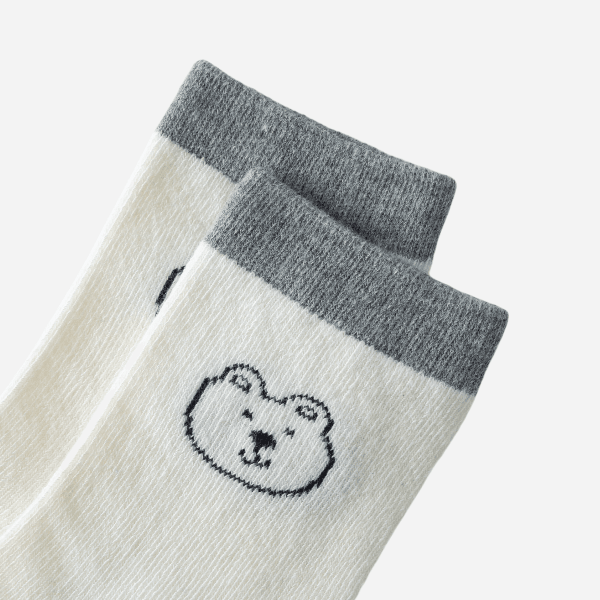 Kid's Bear & Stripe Crew Socks - 5 Pairs - Weavasocks