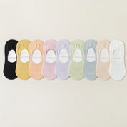 Women's 95% Cotton Ultra-Thin Mesh No-Show Socks - product photo showing breathable mesh comfort