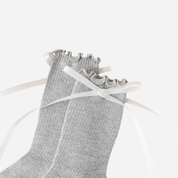 Kid's Ribbon Tie Ruffle Socks - 2 Pairs - Weavasocks