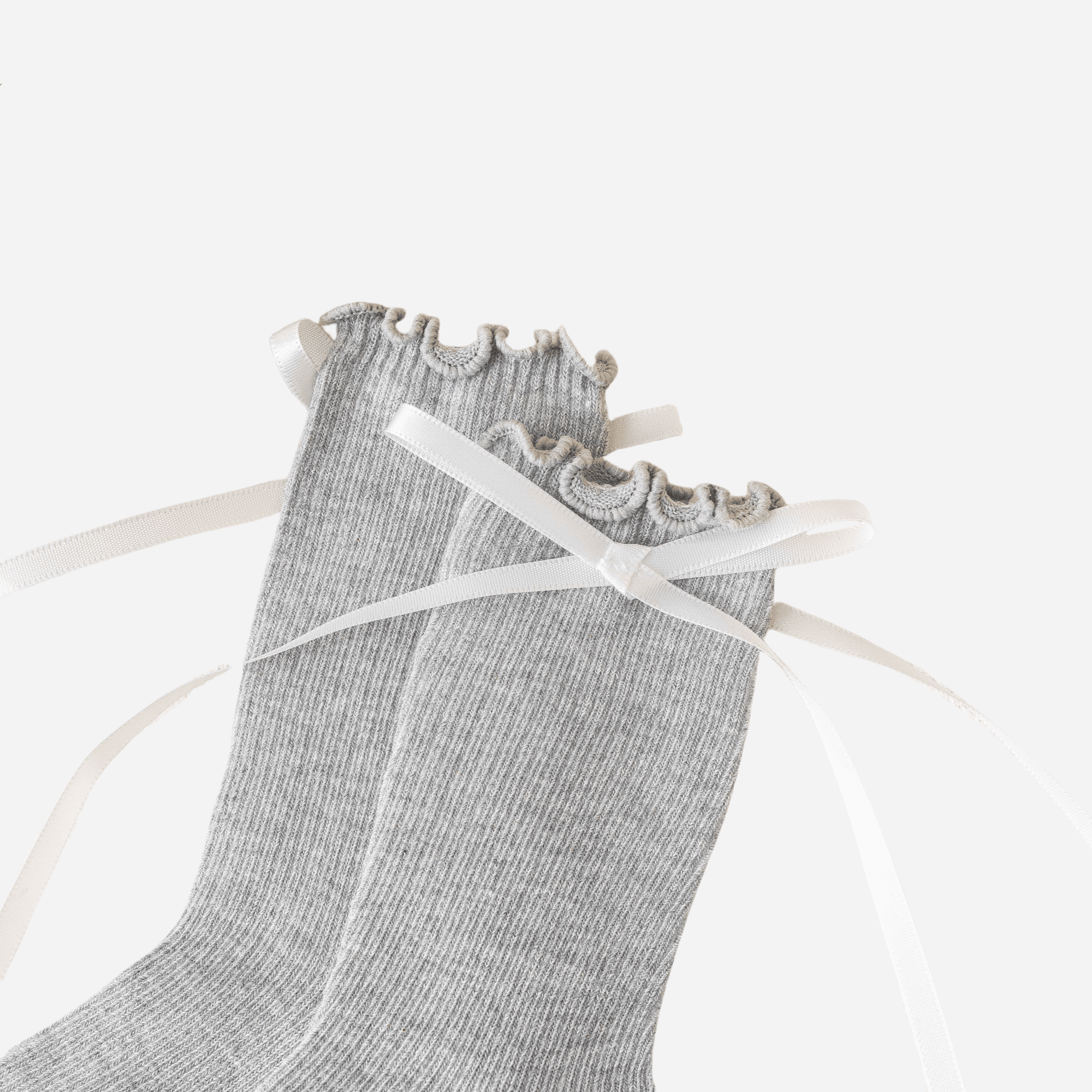 Kid's Ribbon Tie Ruffle Socks - 2 Pairs - Weavasocks