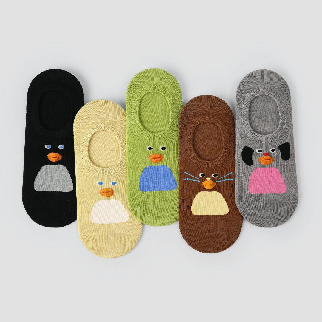 Women's Fun Pop-Art No-Show Socks (5-Pack)