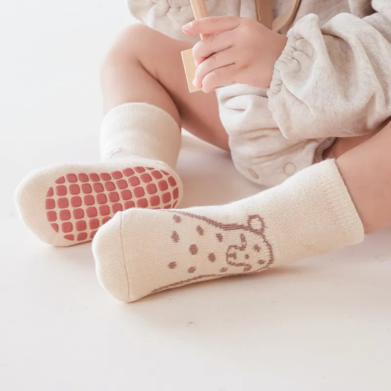Babies Little Pumpkin Grip Socks-4 Pairs
