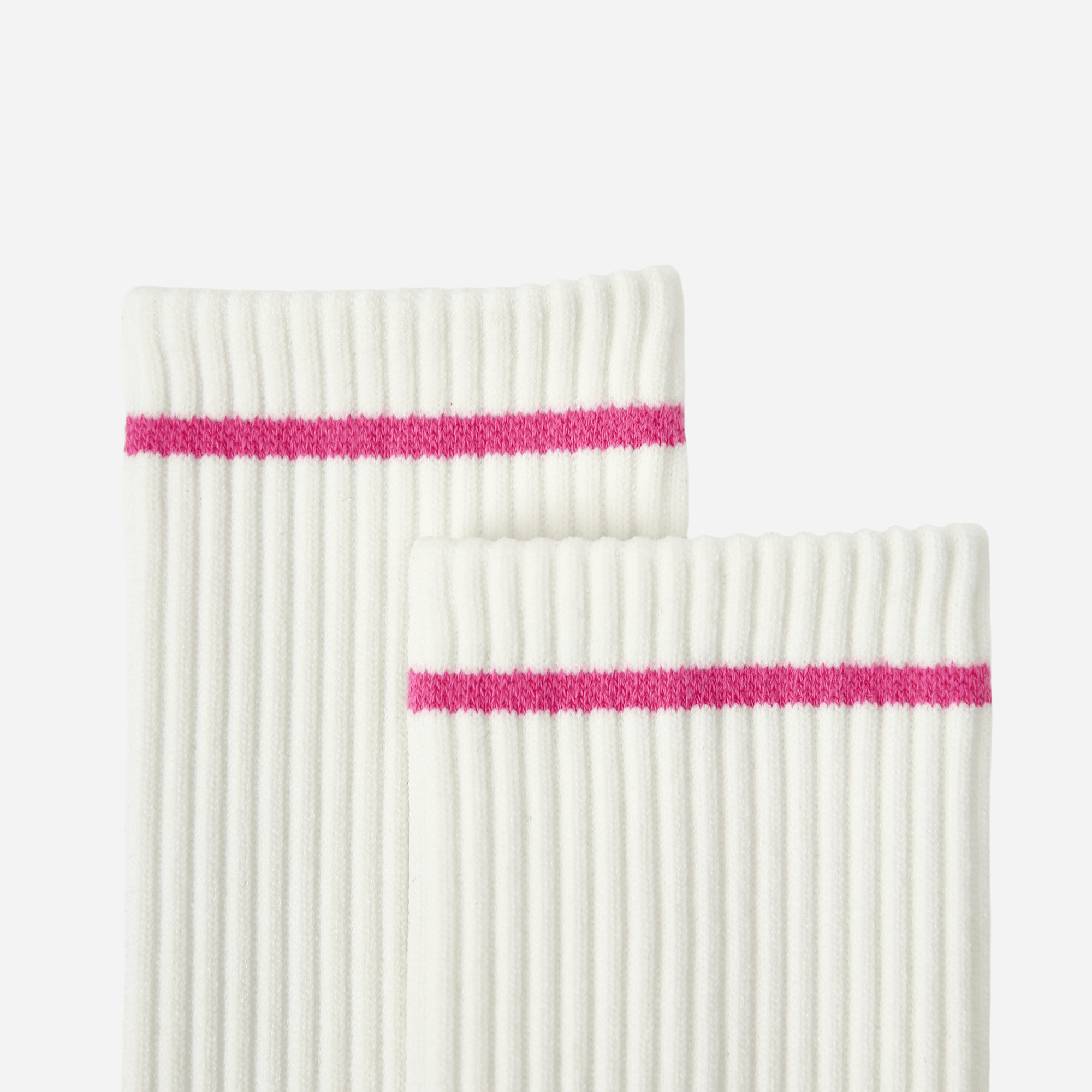 Women's Performance Cushioned Crew Socks - White / Neon Pink / Teal