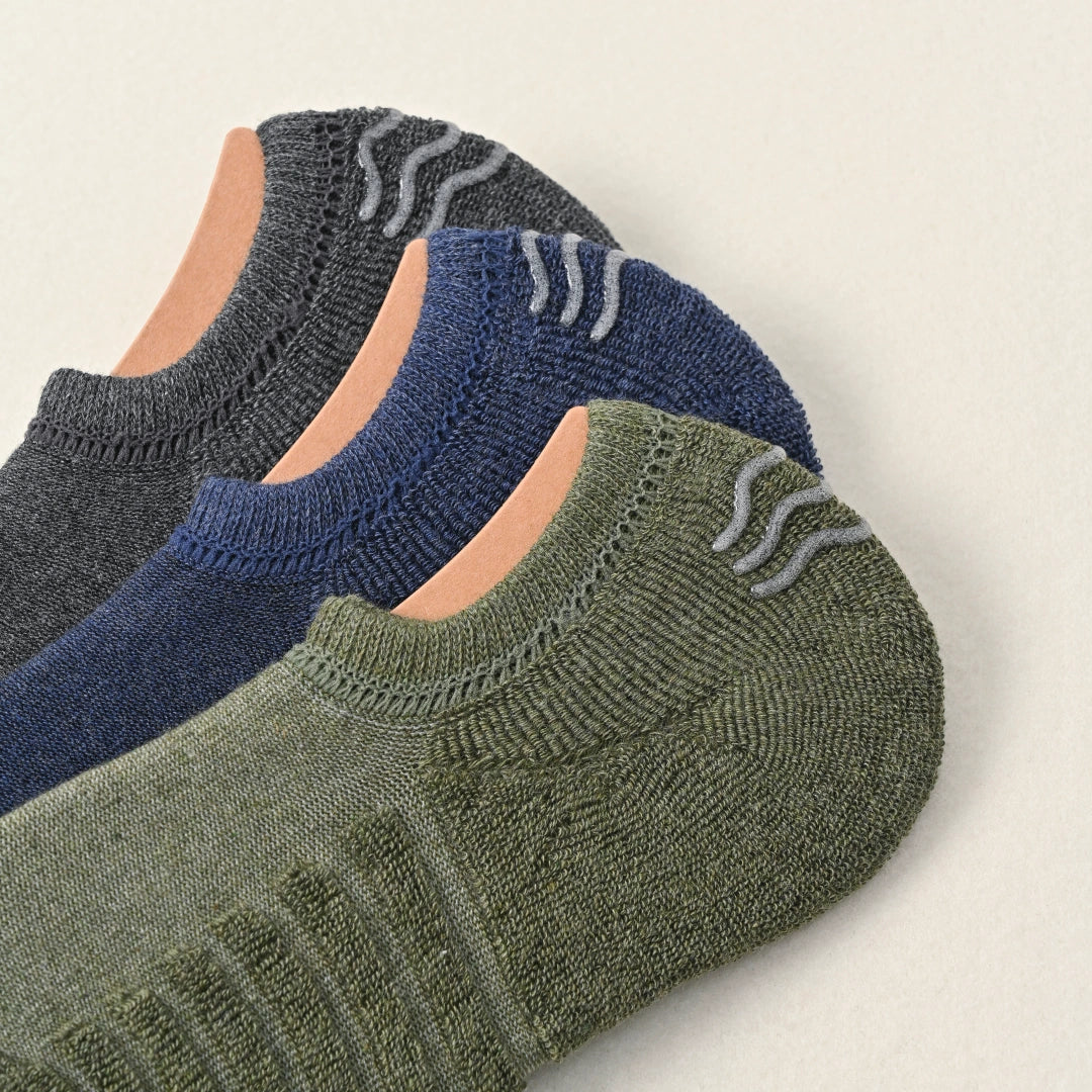 Men's 92% Cotton Cushioned Invisible Socks