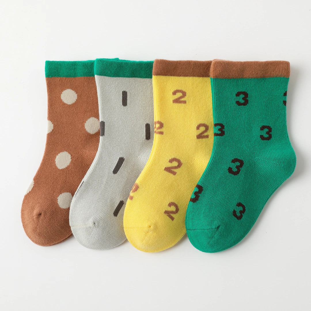Baby's First Numbers & Shapes Long-Staple Cotton 4-Pack