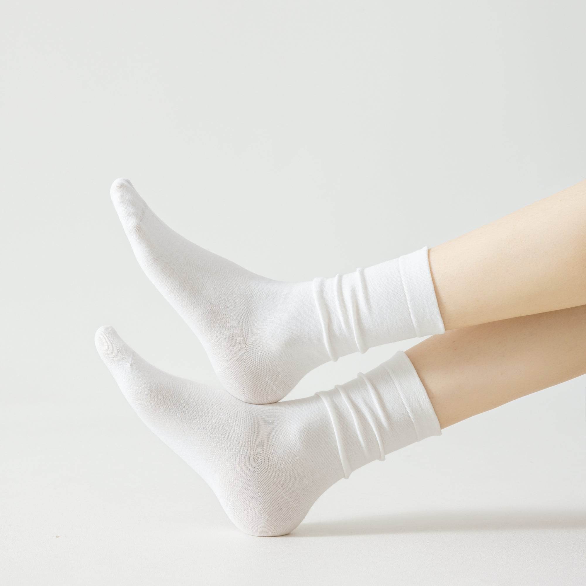 Women's Pure Organic Cotton Crew Socks - 5 Pairs