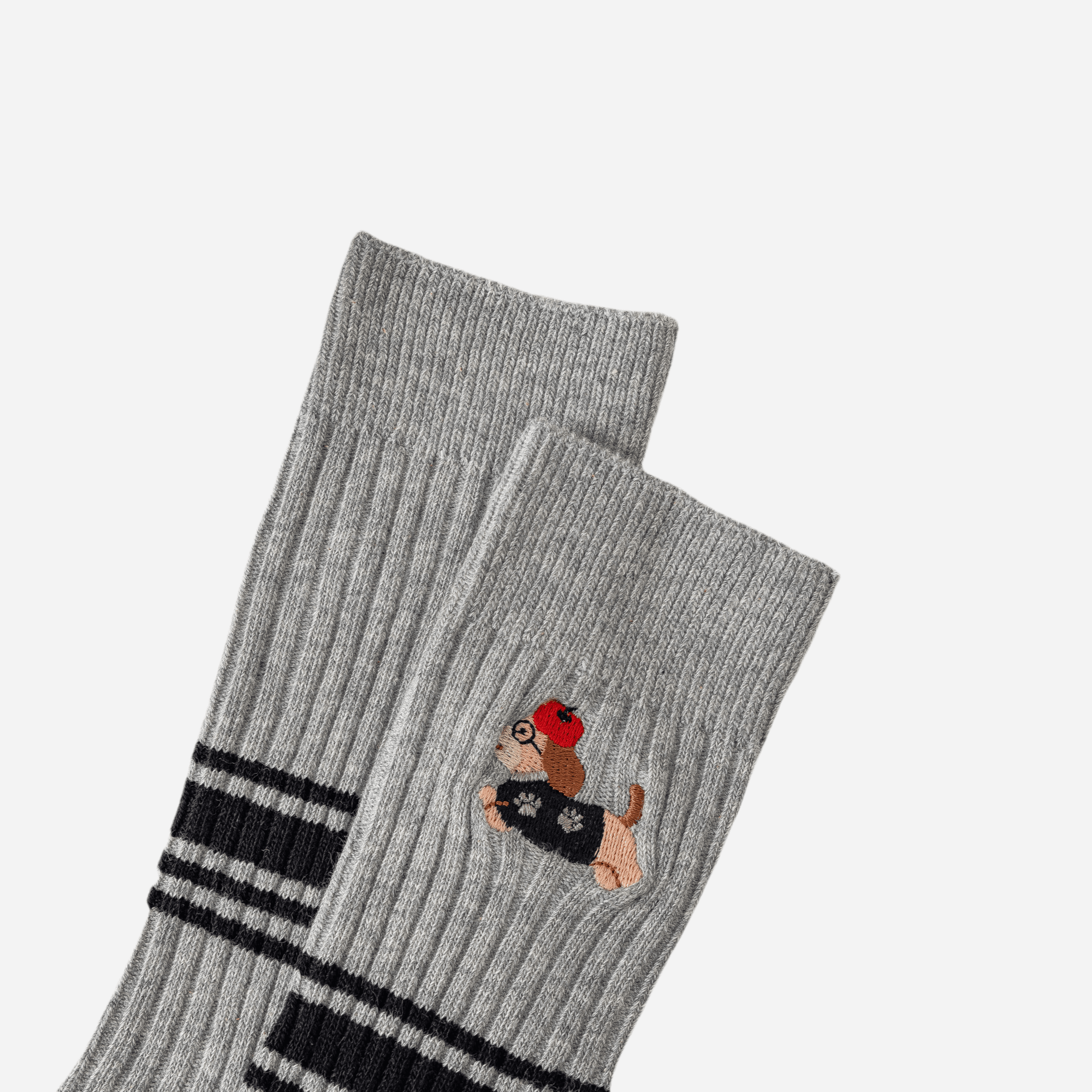 Kid's Preppy Pup Crew Socks - 2 Pairs - Weavasocks