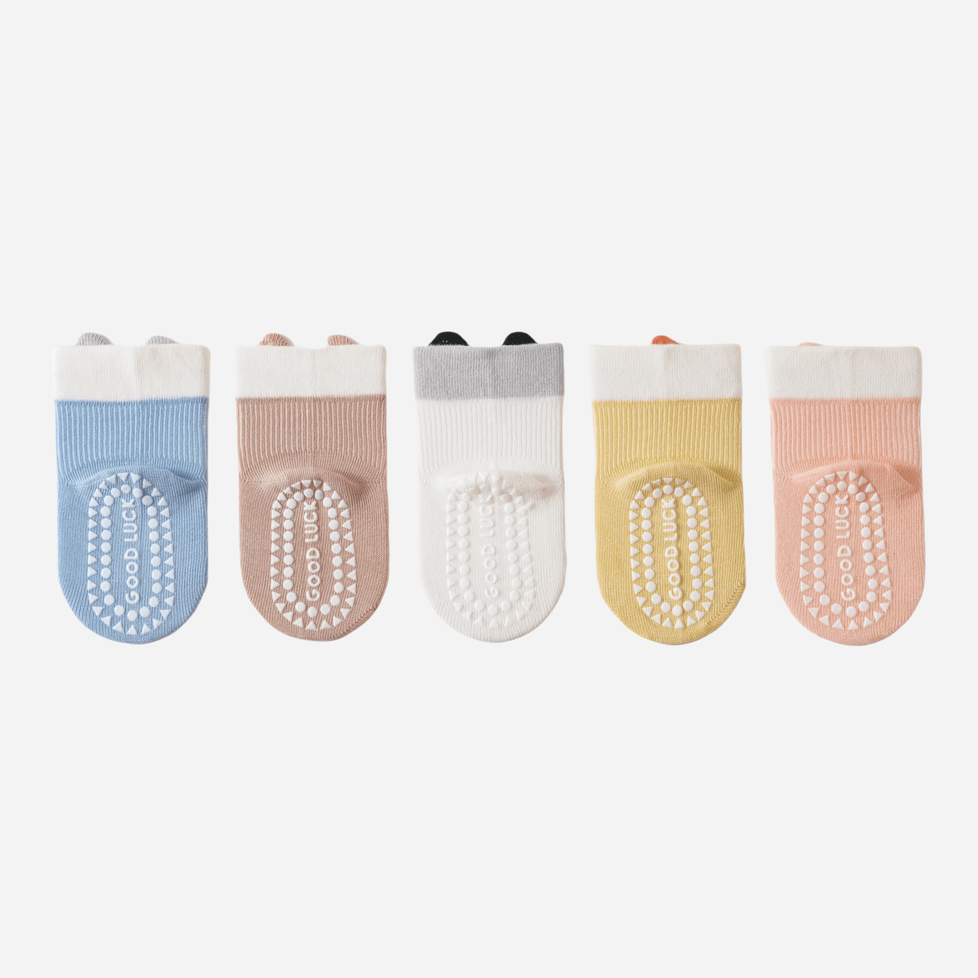 Babies' Pop-Out Pattern Grip Socks-4 Pack - Weavasocks