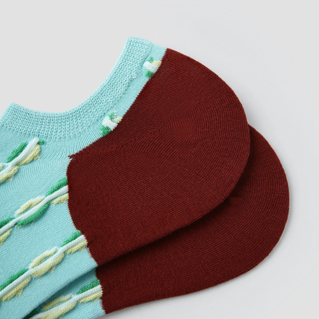 Patterned No-Show Socks