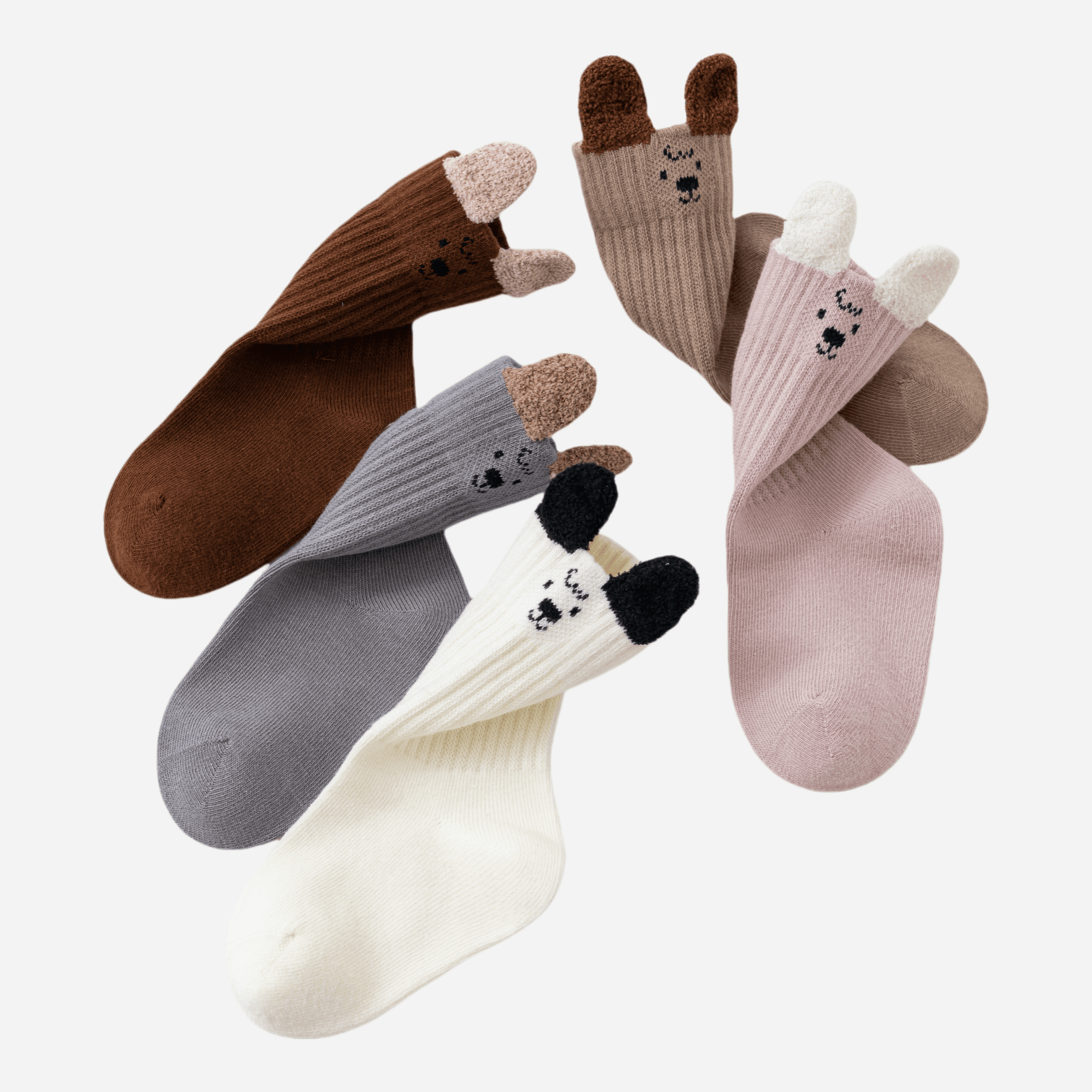 Babies Bouclé Bear Socks-4 Pack - Weavasocks