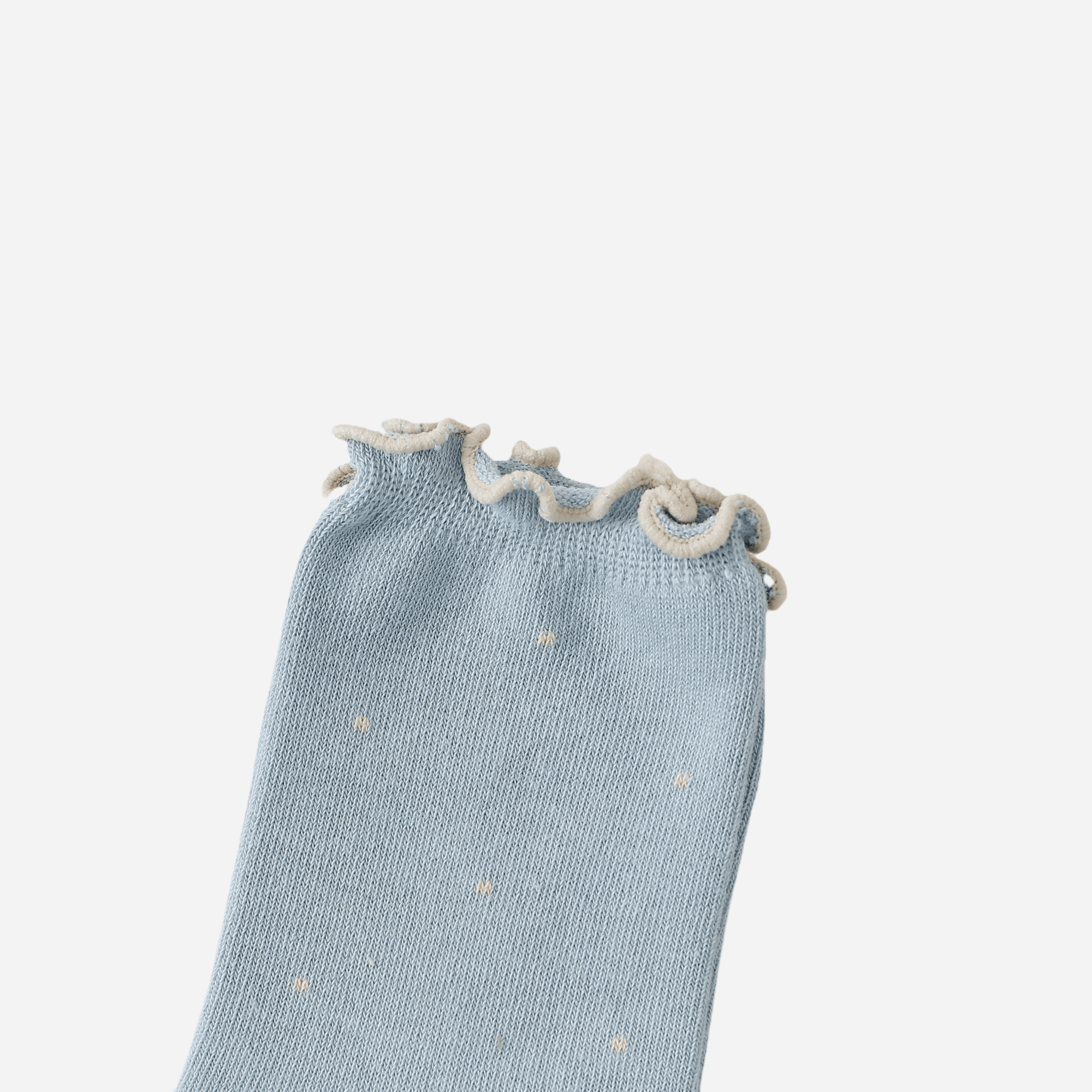 Kid's Pastel Dot Lettuce Cuff Socks - 4 Pairs - Weavasocks