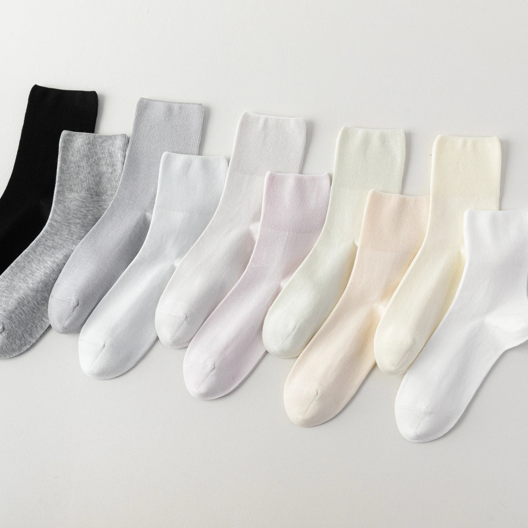 Women's 99% Cotton Ultra-Thin Non-Binding Summer Socks - product photo showing soft cotton comfort