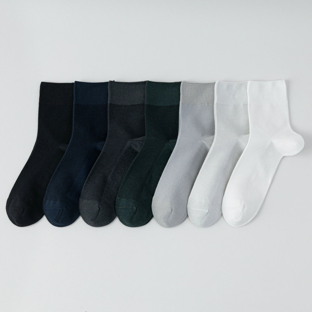 Men's 99% Supima® Cotton Ultra-Soft Mesh Crew Socks - product photo showing breathable mesh comfort