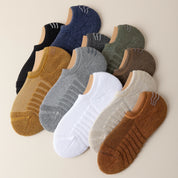 Men's 92% Cotton Cushioned Invisible Socks - product photo showing cushioned comfort