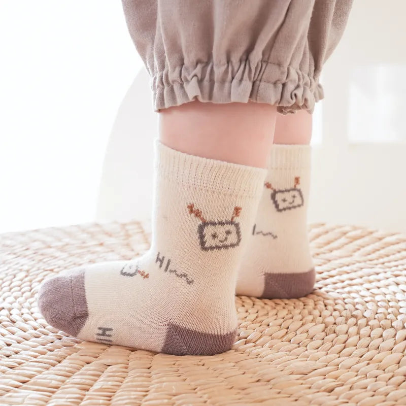 Babies The Beep Boop Socks-3 Pairs