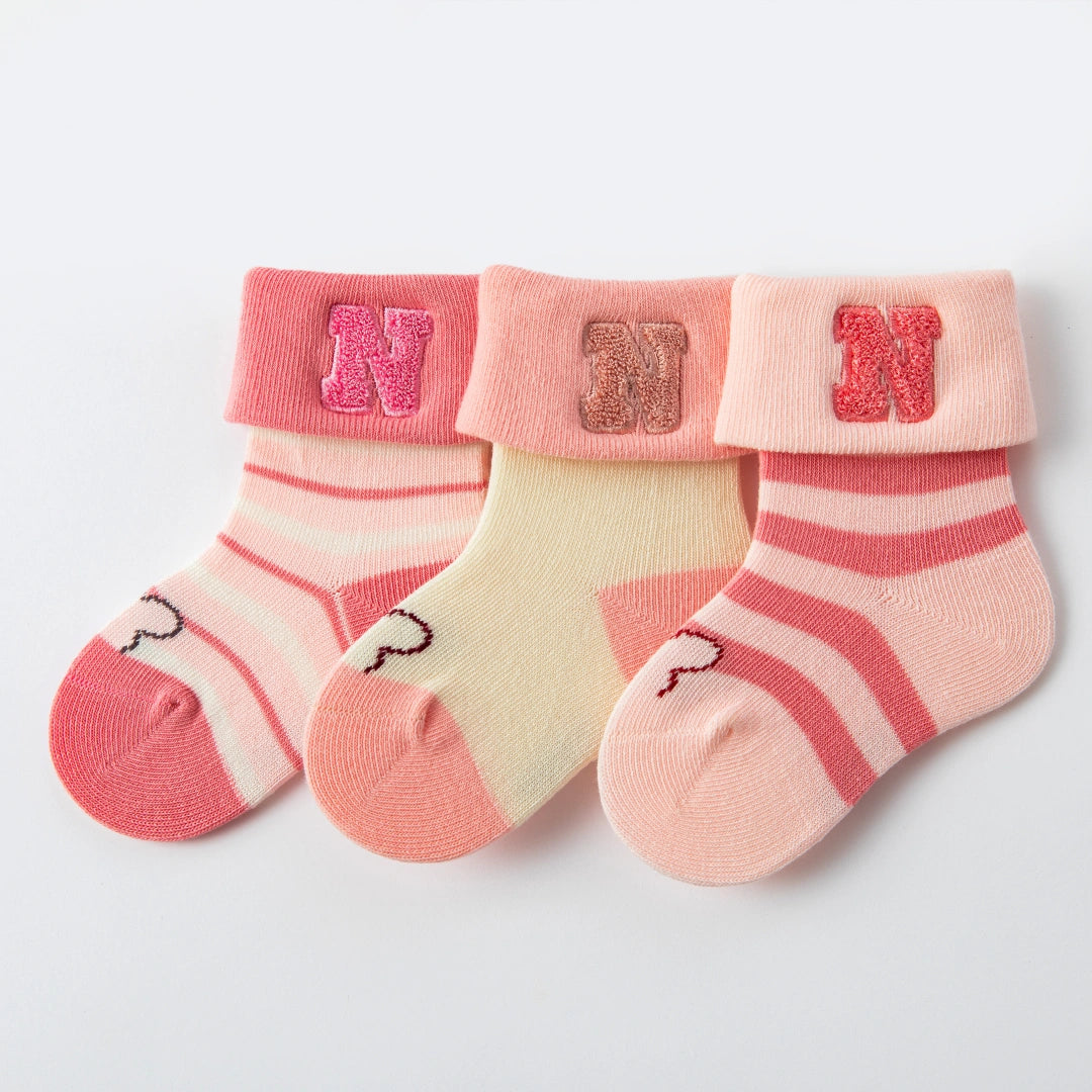 Baby’s Little Varsity' Letter N Cotton 3-Pack