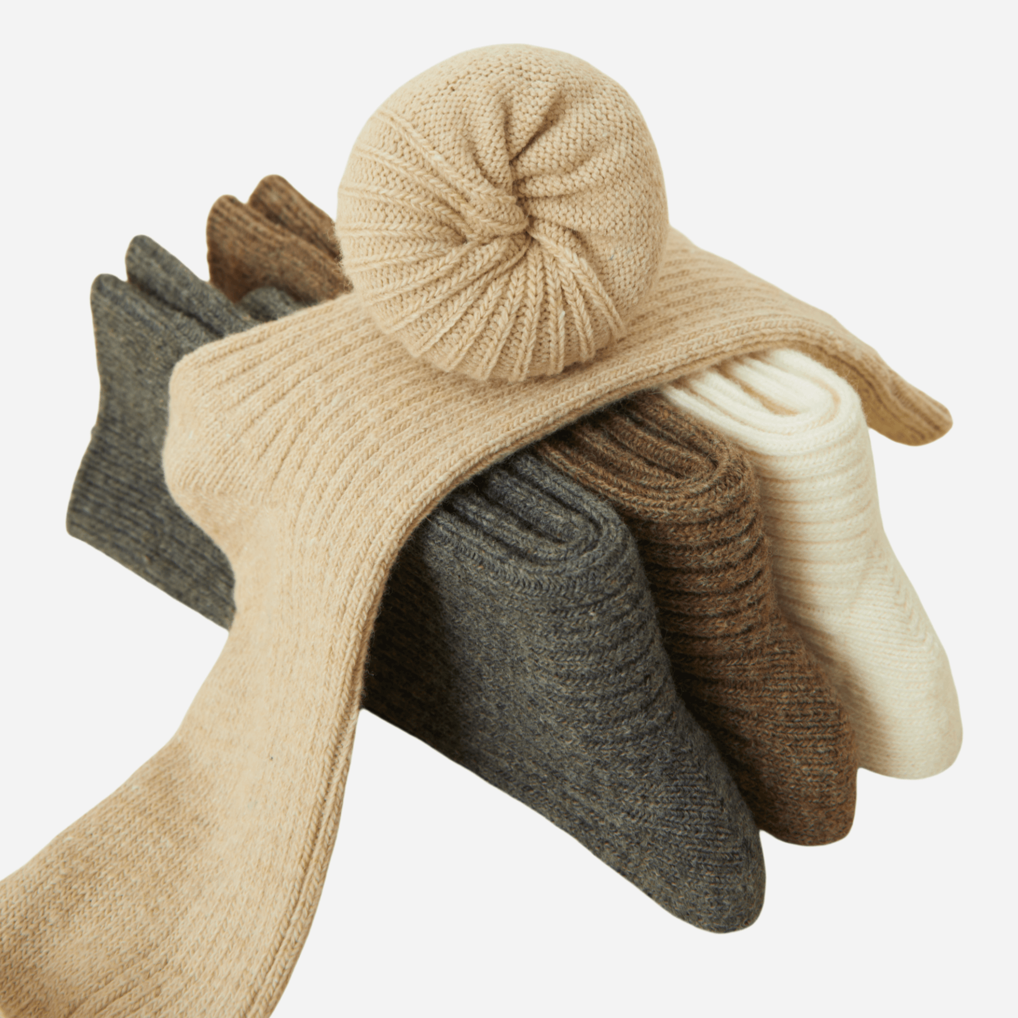 Women's Warm Wool Ribbed Socks  - Single Pair