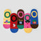 Women's Fun Cartoon Character No-Show Socks 5-Pack - sock set showing secure grip comfort