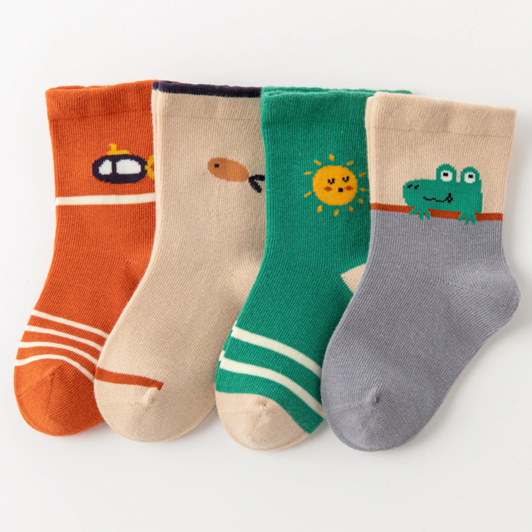 Baby’s Little Explorer & Crocodile Socks 4-Pack