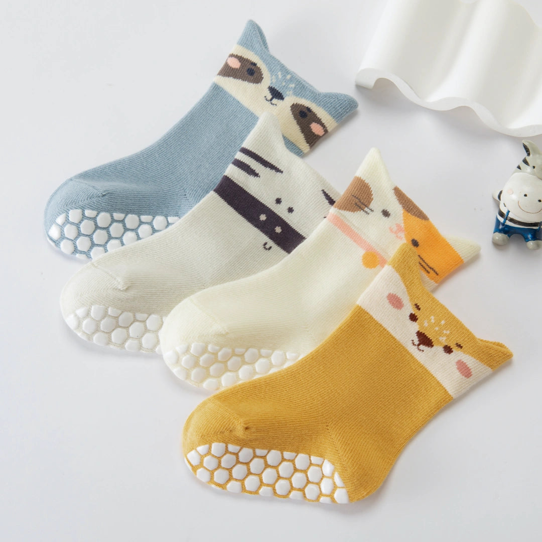 Baby’s Forest & House Friends Non-Slip Socks 4-Pack