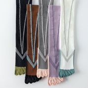 Professional Non-Slip Five-Toe Yoga Knee-High Socks - detail photo showing secure grip comfort