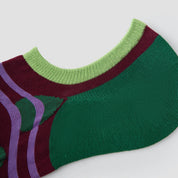 "Artisan Series" Women's 3D Jacquard No-Show Socks 5-Pack - sock set showing secure grip comfort