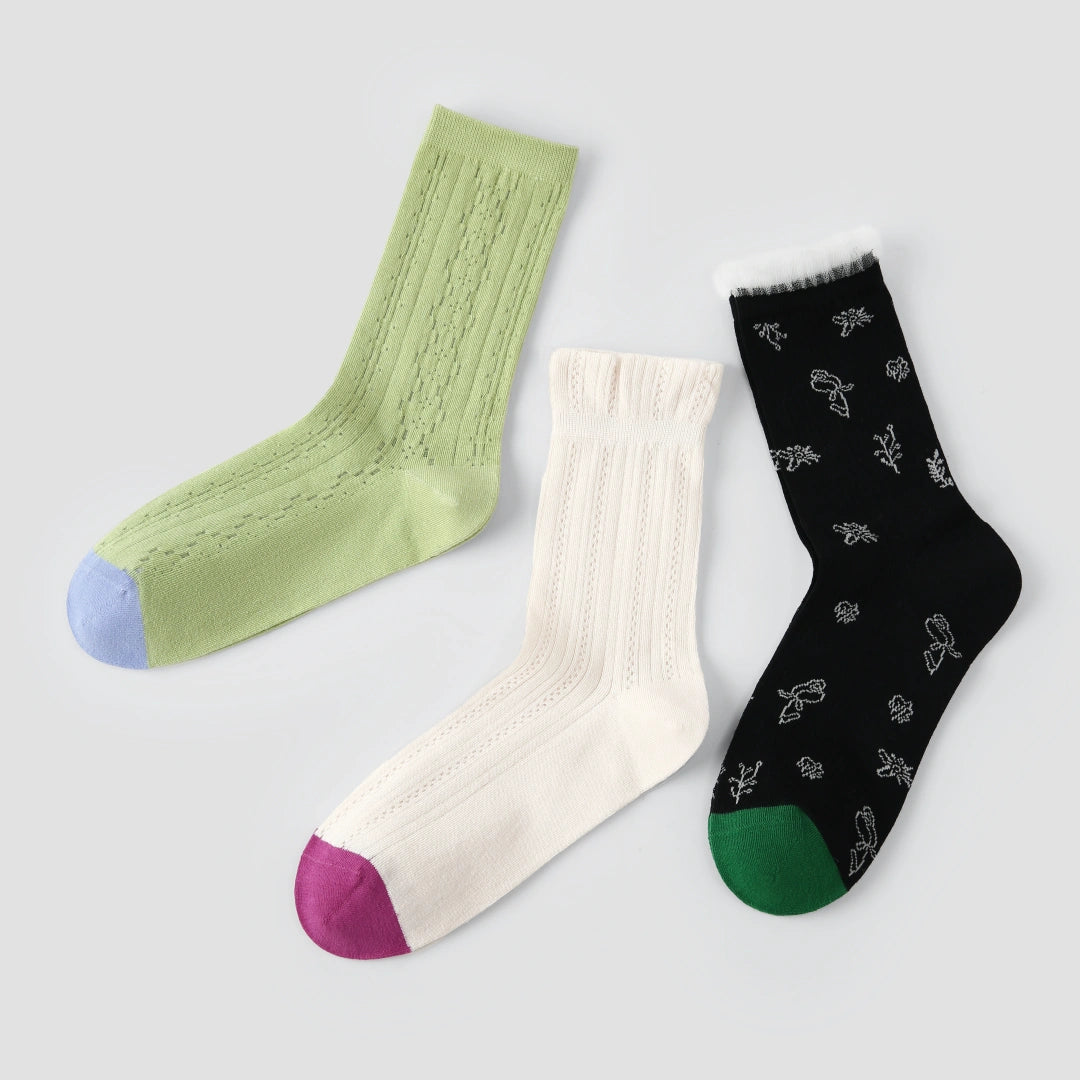 Women's Tulip Mesh Socks (3-Pack)