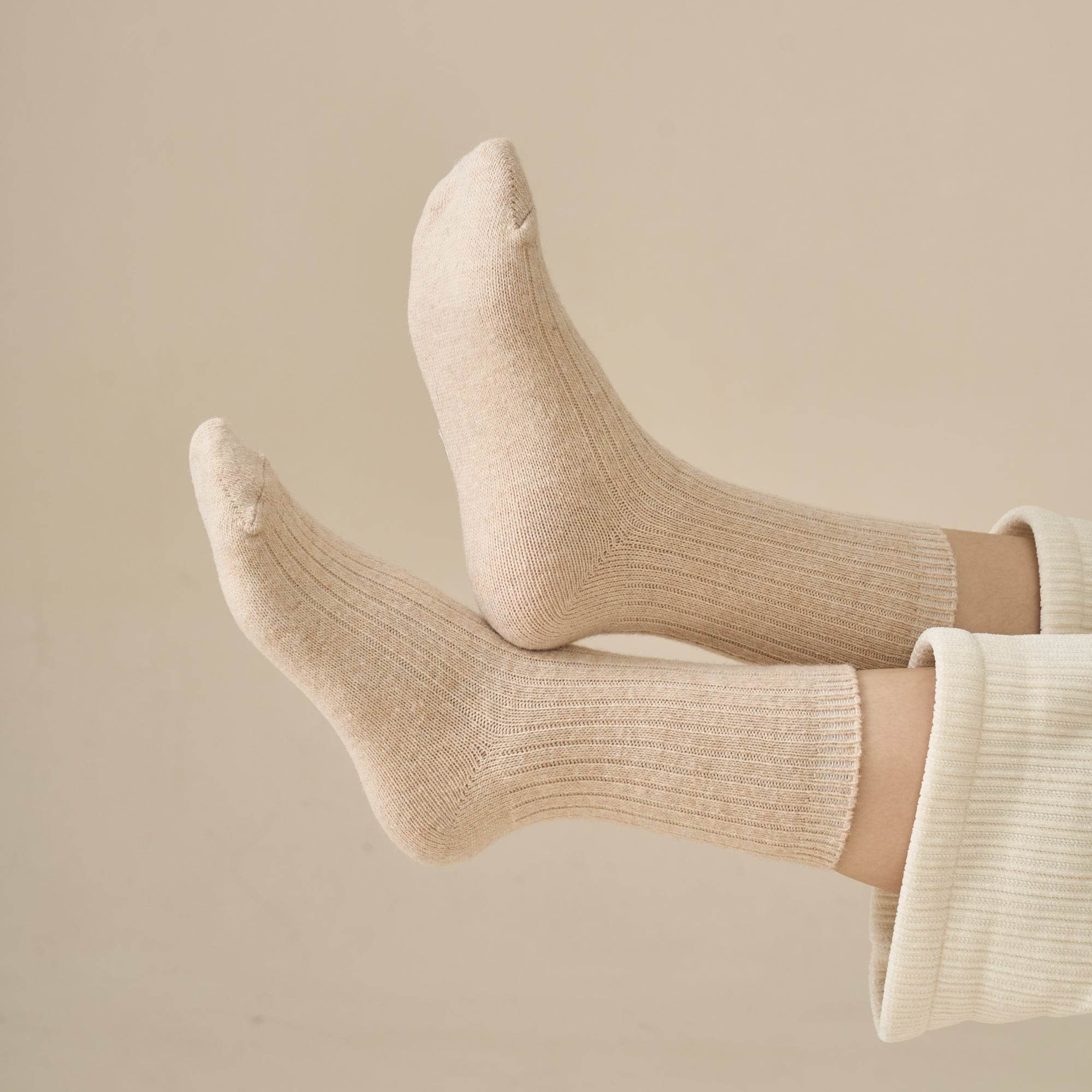 Women's Classic Merino Wool Ribbed Socks - Single Pair