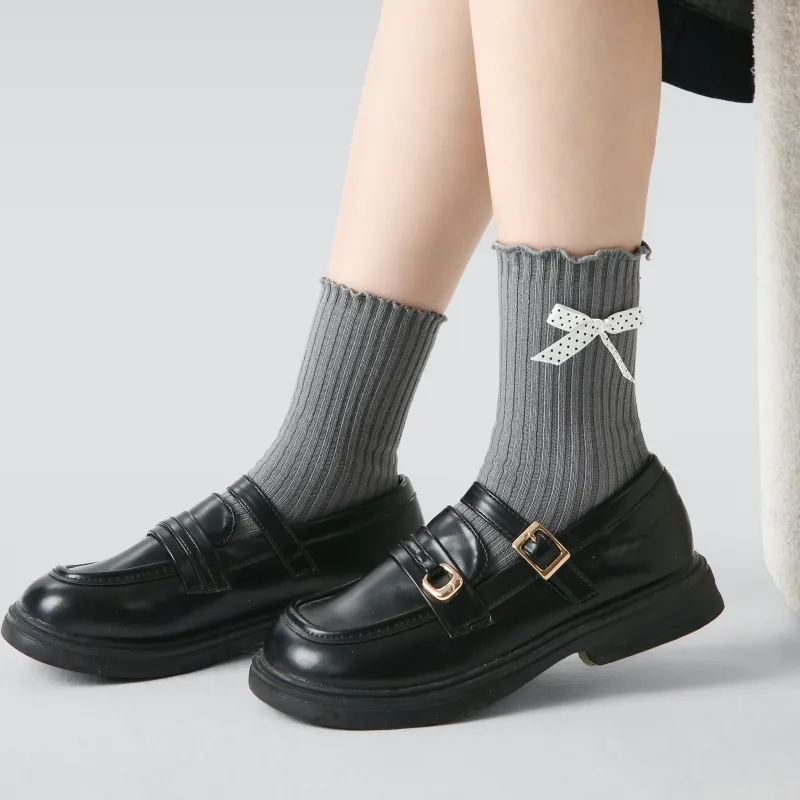 Kid's Girls' Sweet Preppy Ruffle Socks - 3 Pairs