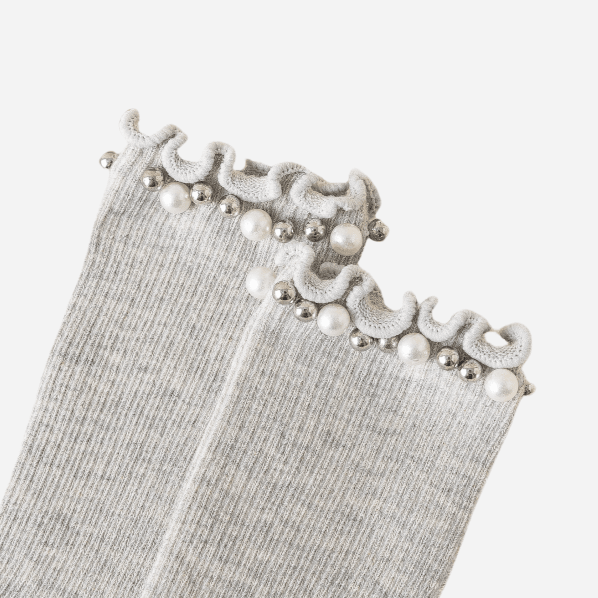 Kid's Dainty Pearl Crew Socks - 2 Pairs - Weavasocks