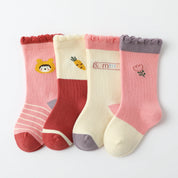 Baby’s Sweetheart & Carrot Ruffle Socks 4-Pack