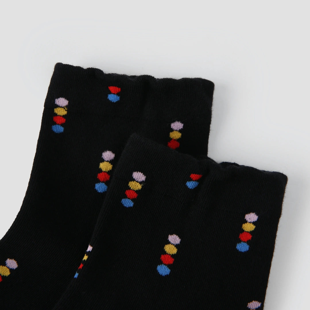 Artistic Color-Block Ankle Socks 3-Pack