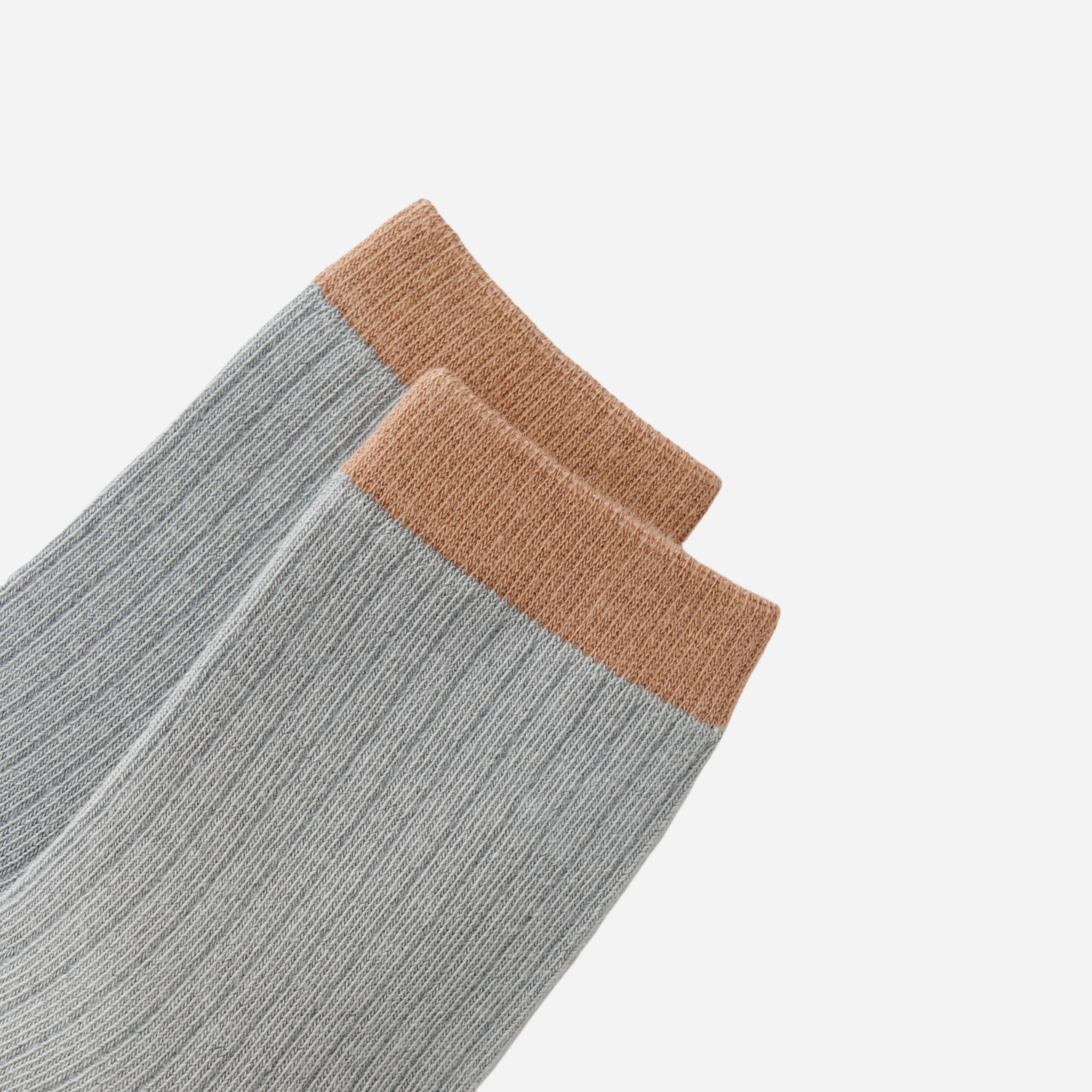 Kid's Tipped Cuff Ribbed Cotton Socks - 5 Pairs