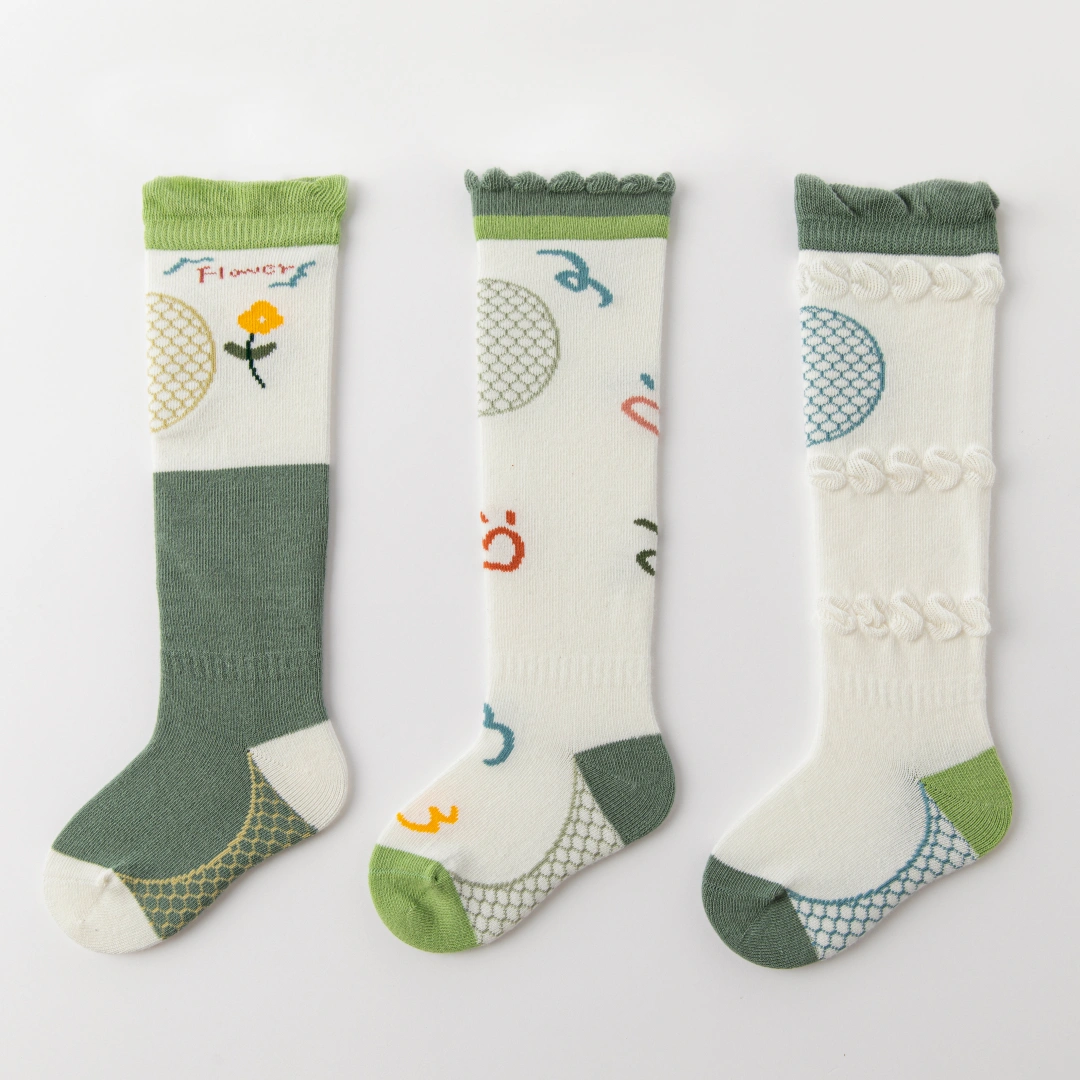 Baby’s Cotton Crawling Knee-High Socks 3-Pack