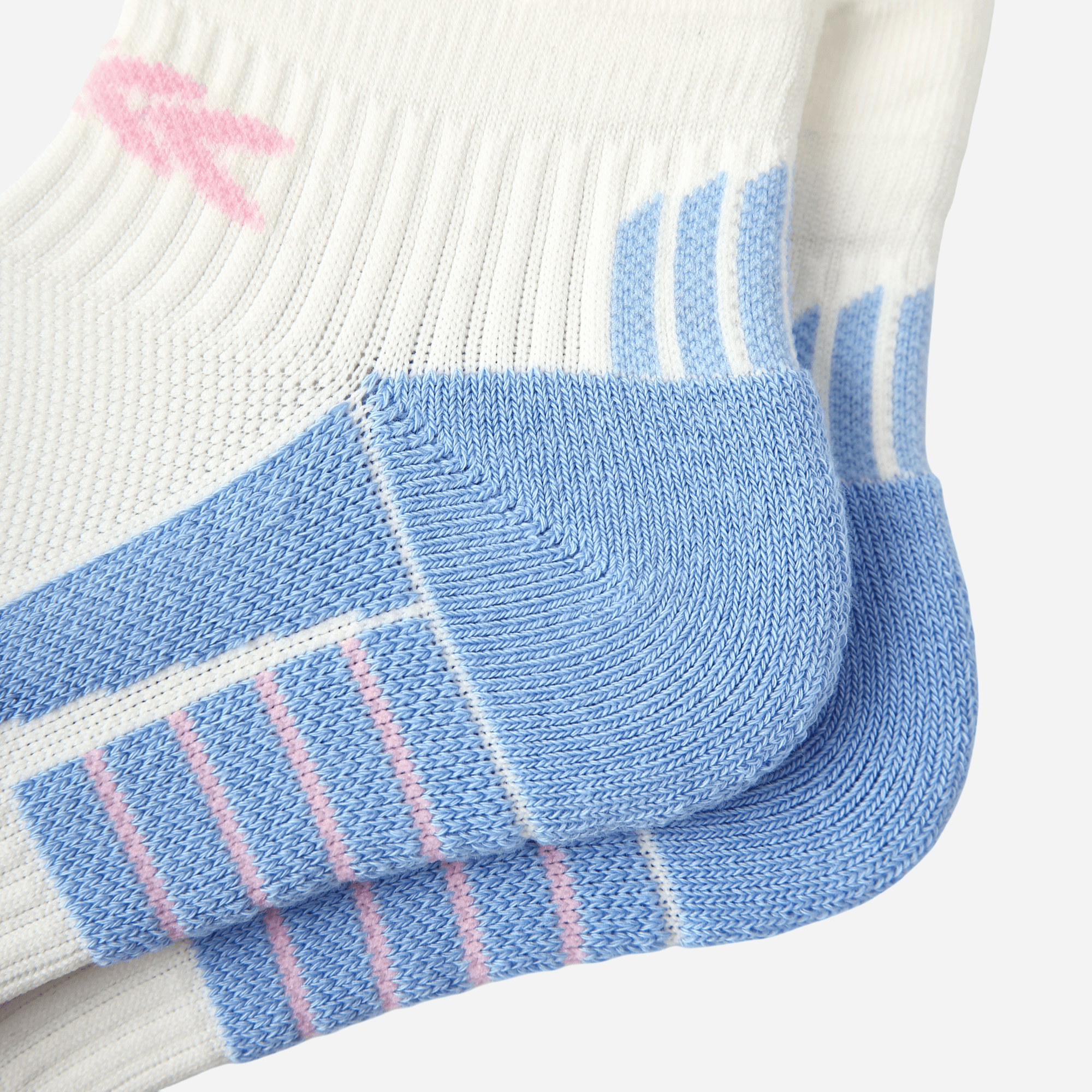 Women's Performance Cushioned Ankle Socks - White & Berry