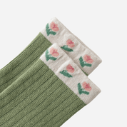 Kid's Floral Garden Crew Socks - 5 Pairs - Weavasocks