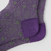 Women's Metallic Lurex Sheer Mesh Socks - product photo showing breathable mesh comfort
